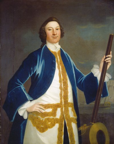 Unidentified British Naval Officer, c.1745 by John Wollaston